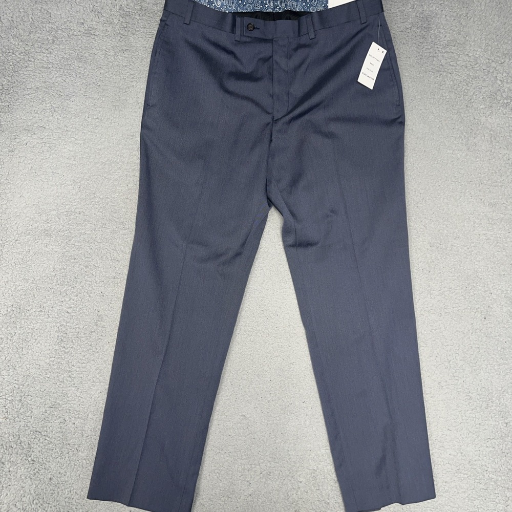 NWT Lauren Ralph Lauren Dress Pants Men's Sz 36x30 Navy Blue Flat Front Trouser